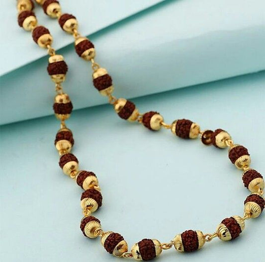 Divine 5 Mukhi Rudraksha Mala – Sacred Religious Jewelry for Spiritual Power