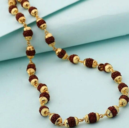 Divine 5 Mukhi Rudraksha Mala – Sacred Religious Jewelry for Spiritual Power